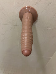 7.5" Ribbed Scaled Dildo - Feel Every Inch!