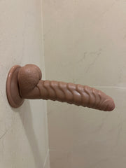 7.5" Ribbed Scaled Dildo - Feel Every Inch!