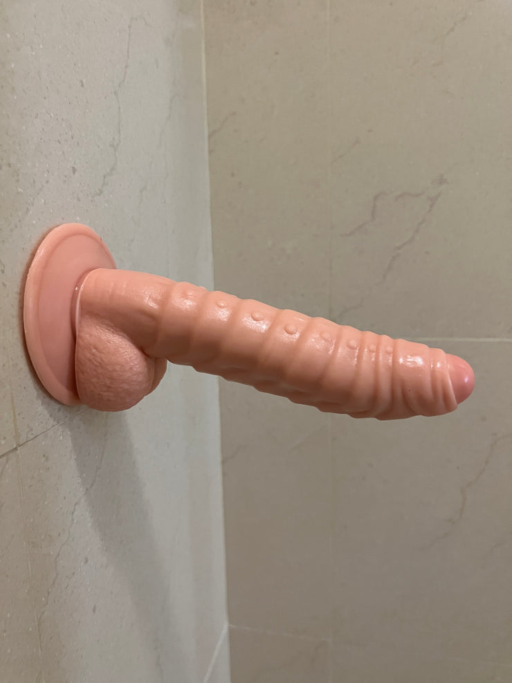 7.5" Ribbed Scaled Dildo - Feel Every Inch!