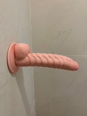 7.5" Ribbed Scaled Dildo - Feel Every Inch!