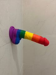 7" Rainbow Silicone Dildo