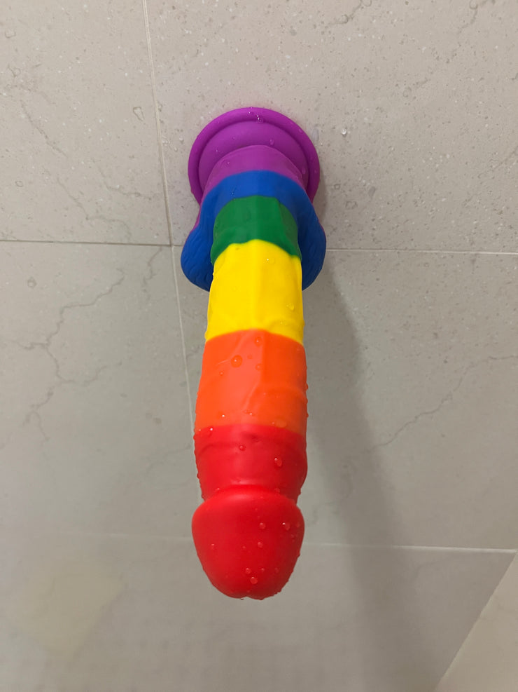 7" Rainbow Silicone Dildo