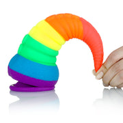 Rainbow LGBT Girthy Silicone Tentacle Dildo