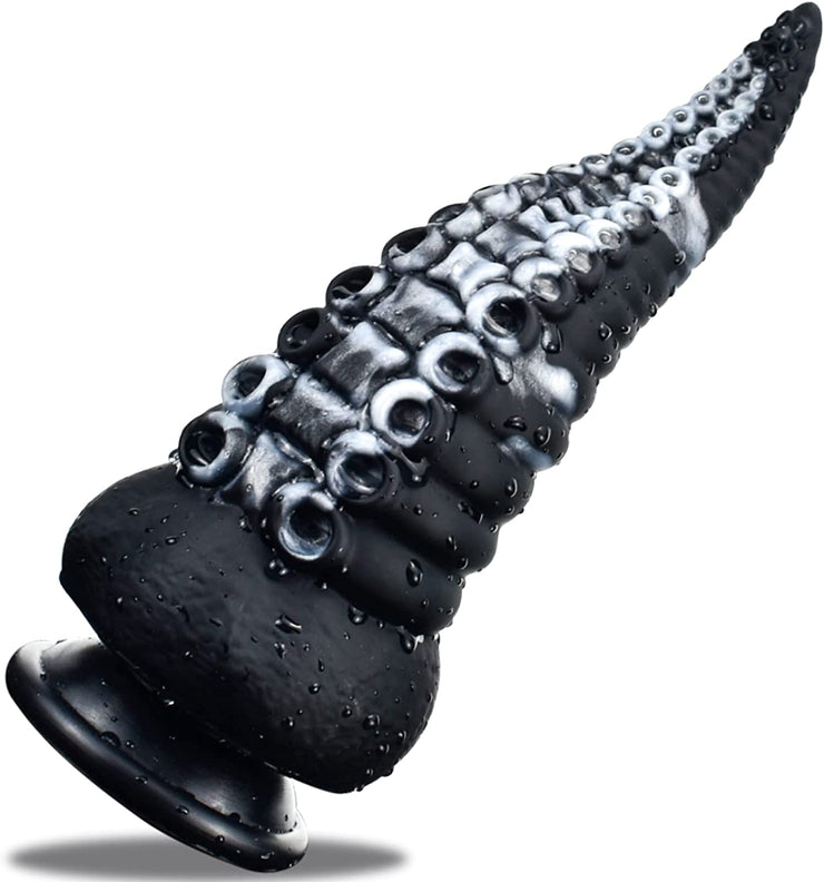 Black Girthy Silicone Tentacle Dildo Jungle Color