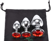 Serentasy Butt Plugs 3 Piece Set Red