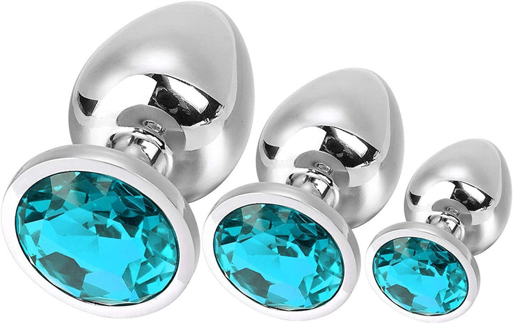 Serentasy Butt Plugs 3 Piece Set Blue