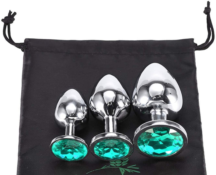 Serentasy Butt Plugs 3 Piece Set Green