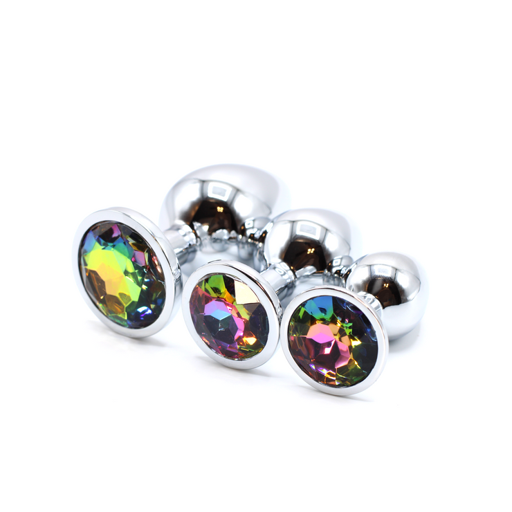 Serentasy Butt Plugs 3 Piece Set Rainbow